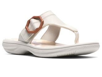 Clarks Breeze Cove Womens Sandals White Synthetic : 12 B - Medium