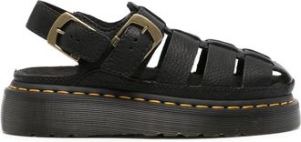 Dr. Martens Wrenlie caged sandals - women - Calf Leather/Calf Leather/Fabric/Rubber - 6.5 - Black