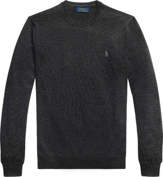 Polo Ralph Lauren Rondgebreide trui - Heren - Ronde hals truien - Grijs - S - Katoen - Truien & Vesten