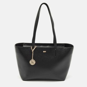 DKNY Dkny Black Leather Bryant Zip Tote