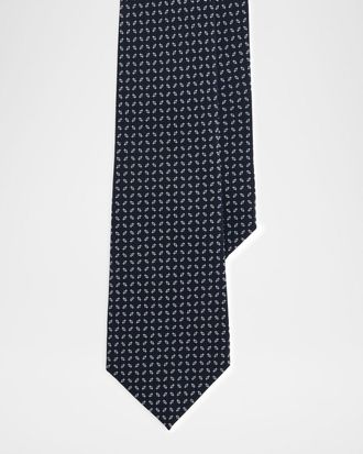 Ralph Lauren Purple Label Men & apos;s Silk Micro-Geometric Tie