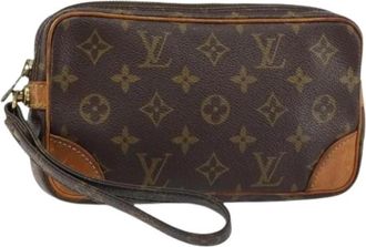 Louis Vuitton Pre-owned Marly Dragonne Clutch - Dames - Vintage Clutch - Bruin - ONE Size - Leer - Vintage