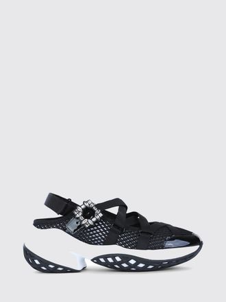 Roger Vivier Ballerina Viv Run Roger Vivier in mesh con fibbia gioiello