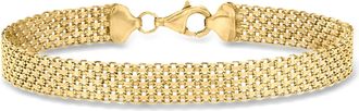 Ross-Simons 18kt Yellow Gold Over Sterling Silver Bismark-Link Bracelet