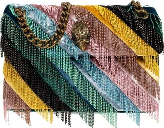 Kurt Geiger mini Kensington fringes shoulder bag - Green