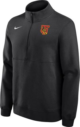 Nike Tuskegee University Tigers Club Nike Mens College Fleece Half-Zip Top in Black | M34407TUSU26-BLK