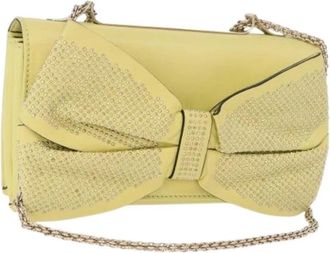 Valentino Pre-owned Vintage Schoudertas - Dames - Vintage Schoudertas - Geel - ONE Size - Leer - Vintage