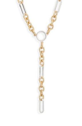 Nordstrom Rack Bar & Link Chain Y-Necklace in Gold- Silver at Nordstrom Rack