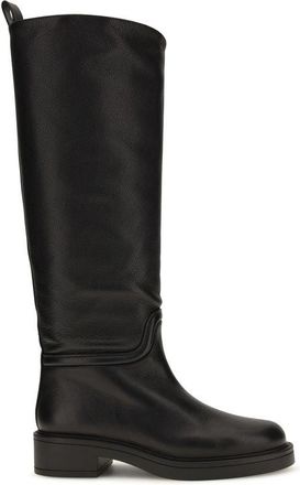 Stuart Weitzman Calf Leather Bos Taurus Flat Womens Boots