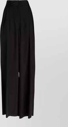 Ferragamo high waist silk trousers with belt loops