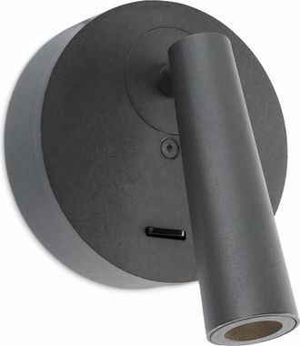 Leds - C4 Luz De Lectura Gamma Mix&match Round Led 2.2w 2700k Gris Urbano 137lm