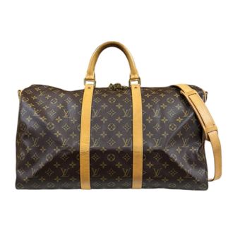 Louis Vuitton Brown Monogram Canvas Boston Bag (Pre-Owned)