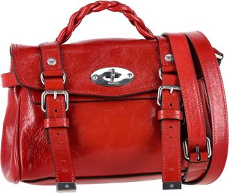 Mulberry Lancaster Alexa Mini Satchel Bag in Red Leather