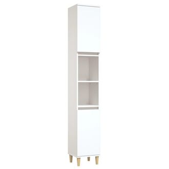 vidaXL Armario De Ba&ntilde;o Madera Contrachapada Blanco 30x30x190 Cm Vidaxl