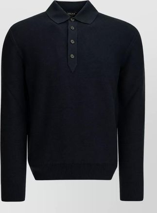 Ermenegildo Zegna cashmere long-sleeve polo shirt