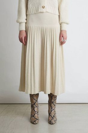 Eleven Six Lea Pleated Skirt In Ivory