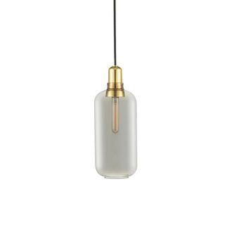 NORMANN COPENHAGEN Amp Pendelleuchte large, smoke / Messing