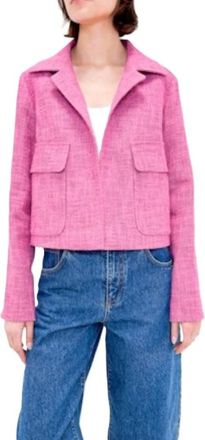 Odeeh Jacke Odeeh - Dames - Zomerjassen - Roze - L - Katoen - Jassen