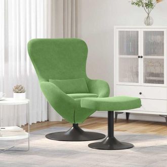 vidaXL Vidaxl - Poltrona uovo 2 pcs Verde chiaro 63 x 73 x 90 cm Velluto
