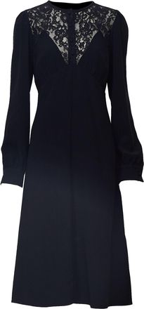 N&deg;21 Midi Dress With Lace Insert And Button Detailing