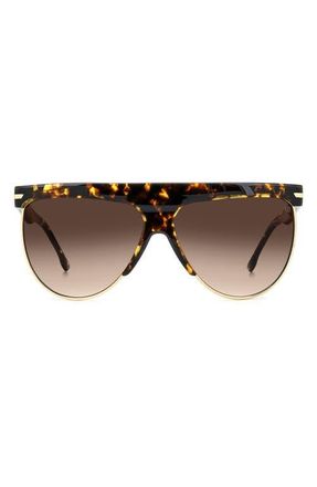 Victoria Beckham 65mm Oversize Gradient Pilot Sunglasses in Havana/Brown Sf at Nordstrom