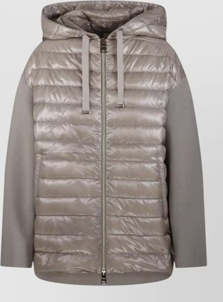 Herno hooded quilted jacket long sleeves drawstring
