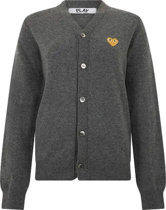 Comme Des Gar&ccedil;ons Grey V Neck Cardigan