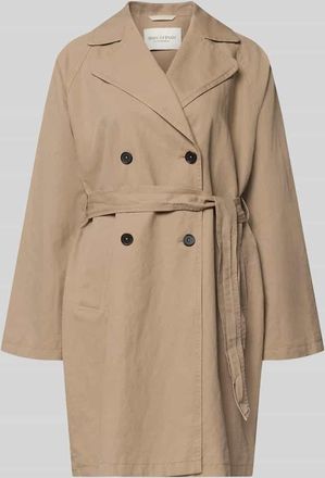 Marc O'Polo Regular Fit Trenchcoat aus Baumwoll-Mix mit Leinen-Anteil in Beige, Gr&ouml;&szlig;e 36