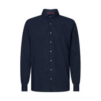 Calvin Klein K10K105461 Popeline Stretch Shirt - Heren - Casual Overhemden - Blauw - 5XL - Overhemden