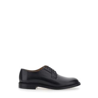 Berwick 1707 Ronde Neus Veterschoen - Heren - Nette schoenen - Zwart - 44 EU - Leer - Schoenen