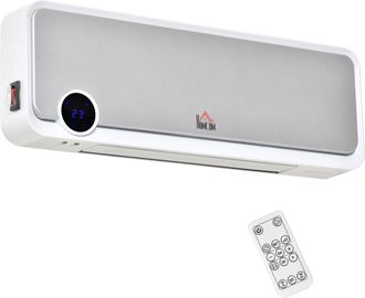 OEM Calefactor Ba&ntilde;o De Pared 1000w/2000w Con Mando A Distancia Pantalla Led Temporizador 12h Termostato Blanco