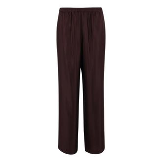 Loulou Studio Silk-blend Trousers - female - Loulou Studio - Wide Trousers - Brown - L - Trousers