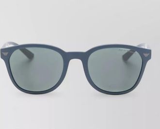 Emporio Armani oval frame sunglasses curved temples metal hinge