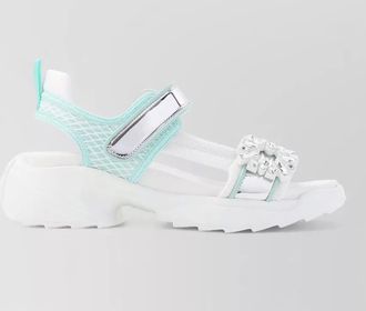 Roger Vivier leather crystal-embellished sandals