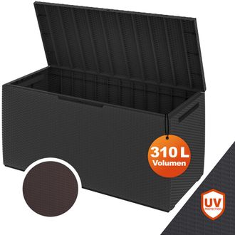 Keter Box Contenitore Marvel Plus 220kg Con Maniglie Smart Click System Cassapanca Portaoggetti Da Giardino Esterno Antracite