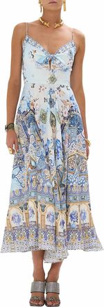 Camilla Tie Front Long Dress In Al Manial Palace Memoirs
