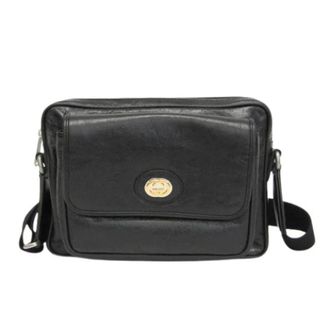 Gucci Pre-owned Cross Body Bags, female, Black, Size: ONE SIZE Pre-owned Interlocking G Messenger Bag