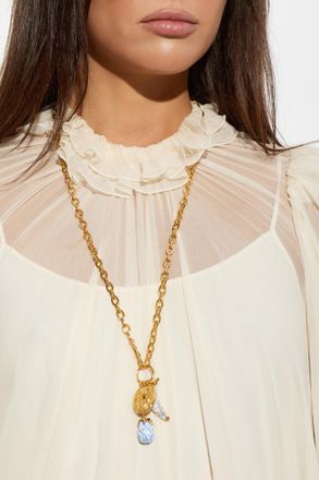Chlo&eacute; Brass Necklace Bloomcraft, Womens, Gold