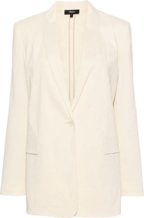 Theory RLD SLV Shawl Ul.goo - Dames - Blazers - Beige - 2XS - Linnen - Jassen