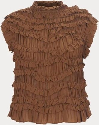 Rachel Comey Womens Mali Pull-On Top In Evergreen Multi