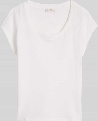 Marc O'Polo Regular Fit T-Shirt aus reiner Baumwolle in Weiss, Gr&ouml;&szlig;e XXL