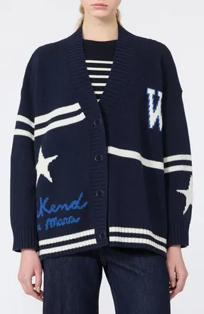 Max Mara Belgio Wool Cardigan in Ultramarine at Nordstrom, Size X-Small