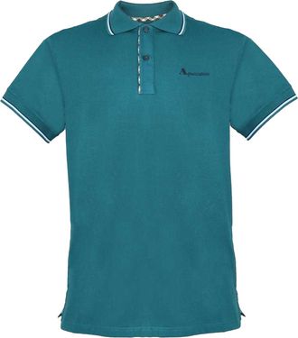 Aquascutum Heren Poloshirt met Tip (Groen)