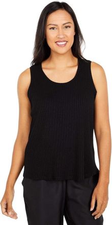 Eileen Fisher Womens Eileen Fisher Tank Top Black 100% Linen Jersey Sleeveless RED1360