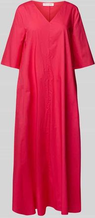 Christian Berg Tunikakleid mit V-Ausschnitt und Eingrifftaschen in Fuchsia, Gr&ouml;&szlig;e 40