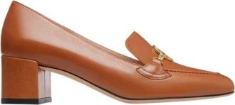 Bally Emblem Obrien Leather Pumps, Brand Size 37 ( US Size 6.5 )