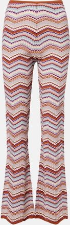 Rixo Boni chevron cotton flared pants