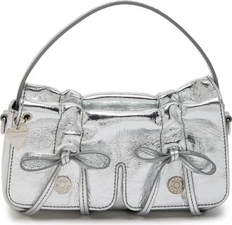 Acne Studios Multipocket Micro Metallic Leather top Handle bag - Silver - One Size