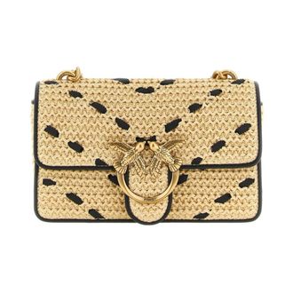 Pinko Shoulder Bags, female, Beige, Size: ONE SIZE Love One Mini