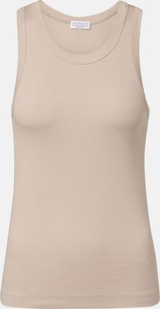 Brunello Cucinelli Monili cotton-blend tank top